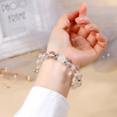 Natural White Crystal Prehnite White Moonlight Bracelet - Emotion & Wisdom